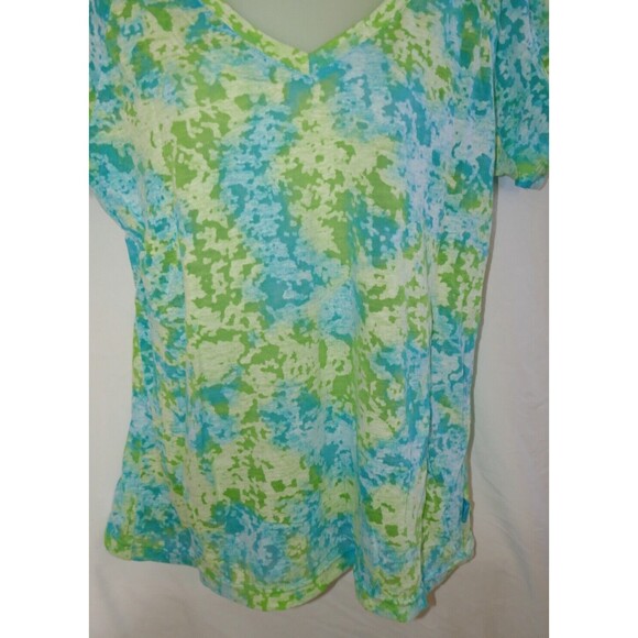 Everlast Blue Green Transparent Short Sleeve XL Top - Picture 3 of 11